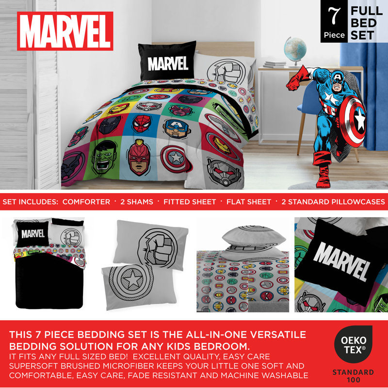 Marvel Avengers Pop Reversible Comforter Set Reviews Wayfair